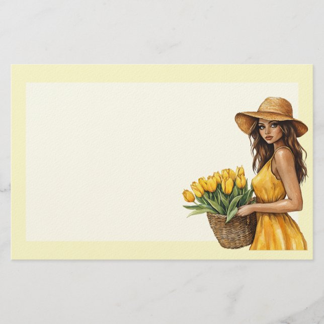 Italian Spring Clipart Stationery (Front)