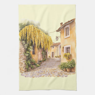 Italian Spring Clipart Tea Towel