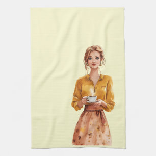 Italian Spring Clipart Tea Towel