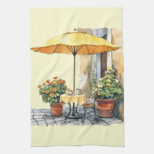 Italian Spring Clipart Tea Towel
