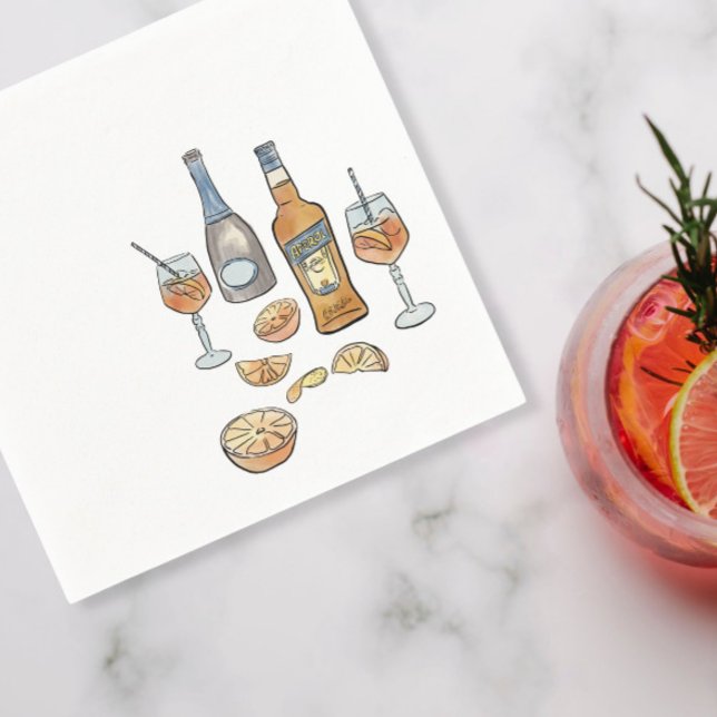 Italian Spritz Cocktail Napkins  (Creator Uploaded)