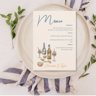 Italian Spritz Wedding Menu 