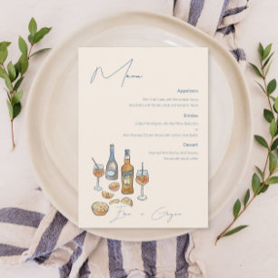 Italian Spritz Wedding Menu 
