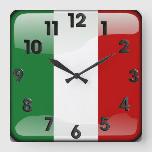 Italian Square Wall Clock
