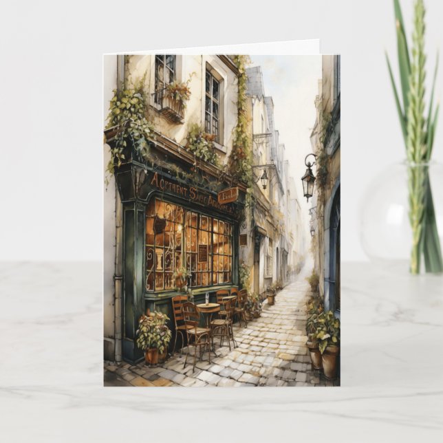 Italian Street Birthday Card (Front)