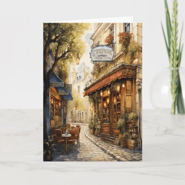 Italian Street Birthday Card (Front)