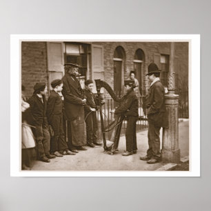 Italian Street Musicians, from 'Street Life in Lon Poster