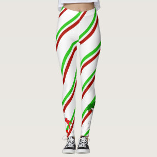Italian stripes flag leggings