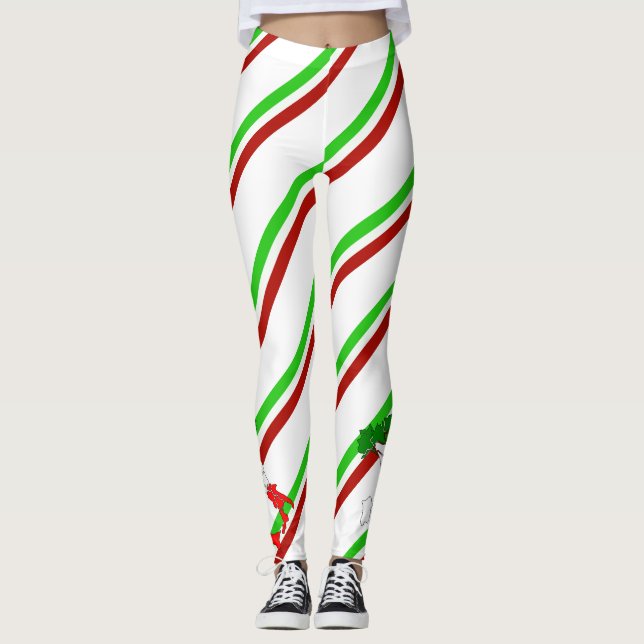 Italian stripes flag leggings (Front)