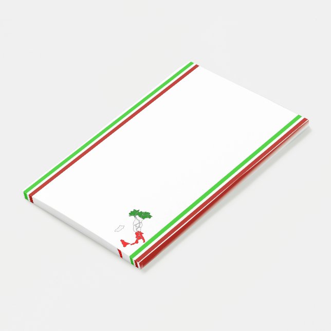 Italian stripes flag post-it notes (Angled)
