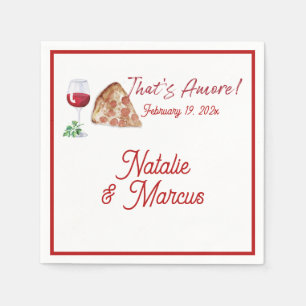 Italian Style Amore Bridal Shower Napkin