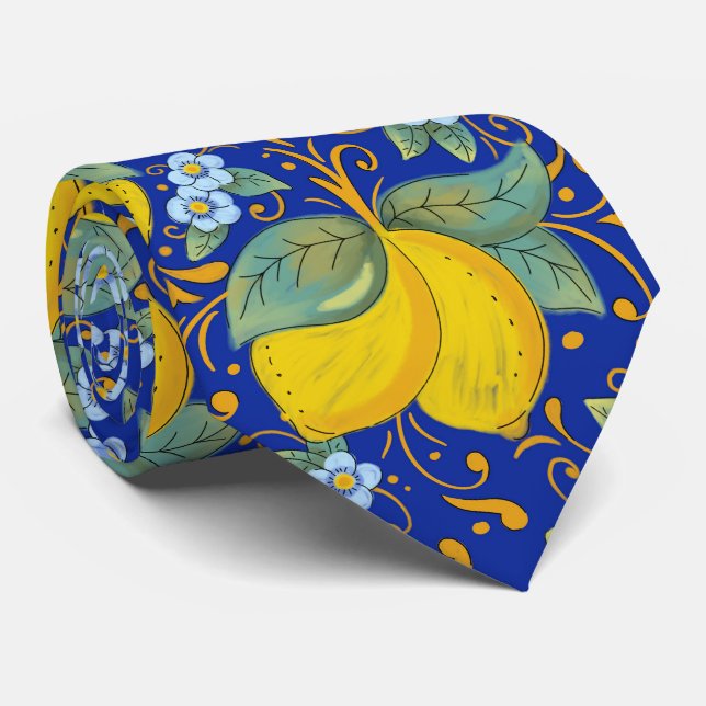 Italian style lemons tie (Rolled)