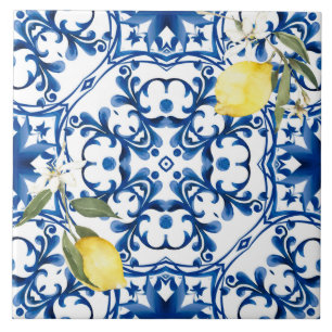Italian style,mediterranean,majolica,lemon, tile