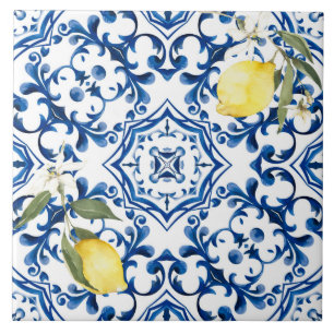 Italian style,mediterranean,majolica,lemon, tile