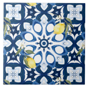 Italian style,mediterranean,majolica,lemon, tile