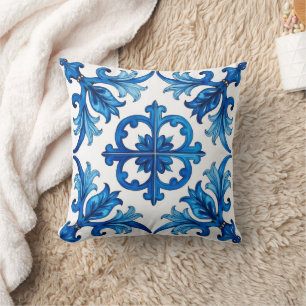 Italian style,Mediterranean,mosaic,blue, Cushion