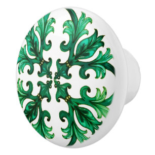 Italian style,mosaic,green ceramic knob