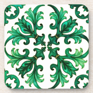 Italian style,mosaic,green  coaster