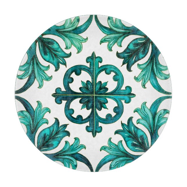 Italian style,mosaic,green  cutting board (Front)