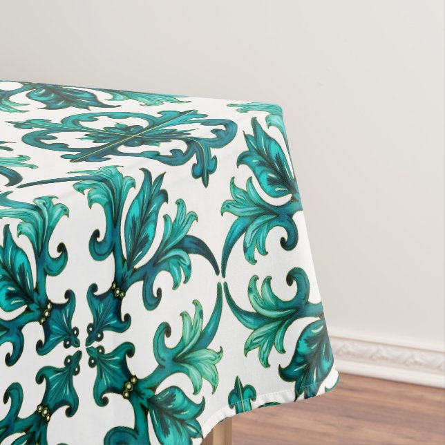 Italian style,mosaic,green  tablecloth (In Situ)