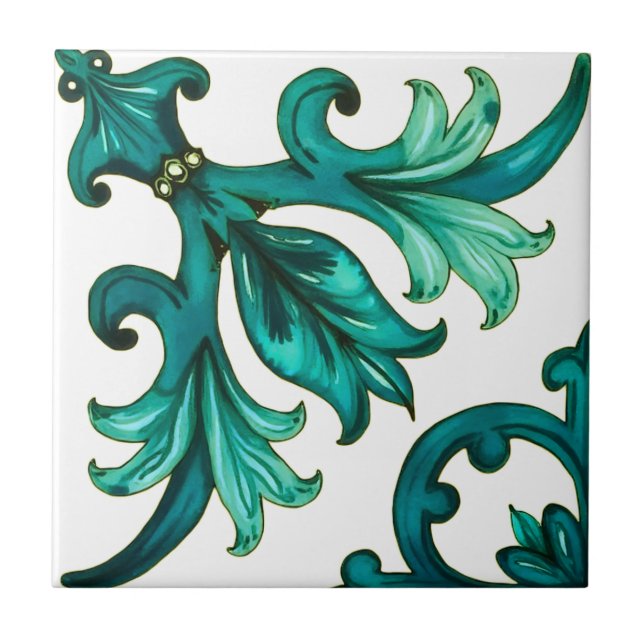Italian style,mosaic,green  tile (Front)