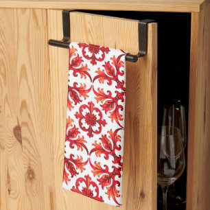 Italian style,mosaic,red tea towel
