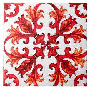 Italian style,mosaic,red tile