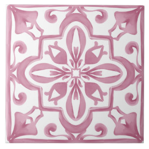 Italian style,pink,mediterranean tiles, tile