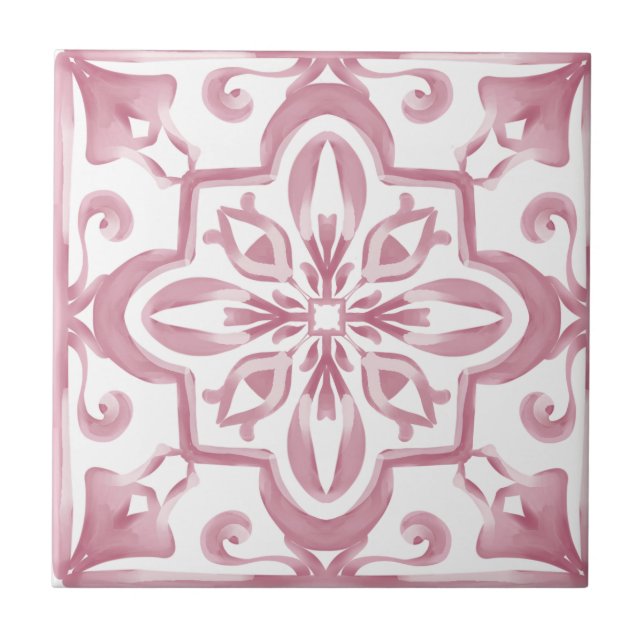 Italian style,pink,mediterranean tiles, tile (Front)