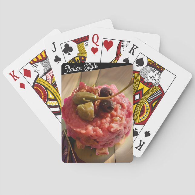 Italian Style Playing Cards – Gourmet Food Photo  (Back)