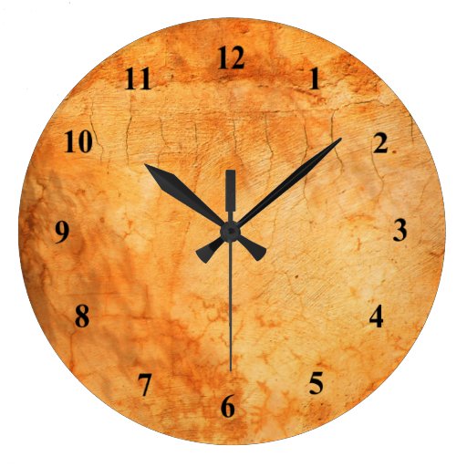 Image of Italian style terracotta brick wall Large Clock