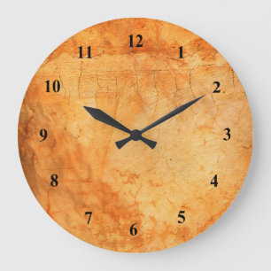 Italian style terracotta brick wall large clock