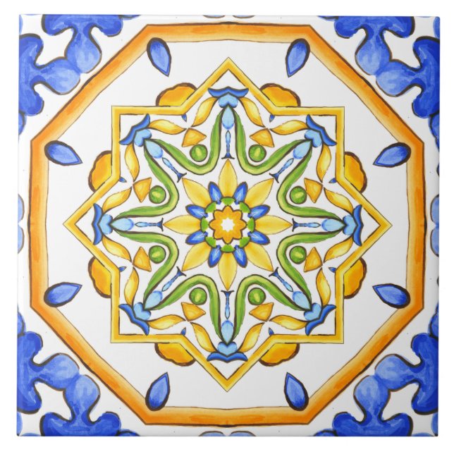 Italian style,tiles,majolica All-Over Print Tile (Front)