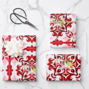 Italian style,tiles,majolica,lemon ,All-Over Print Wrapping Paper Sheet