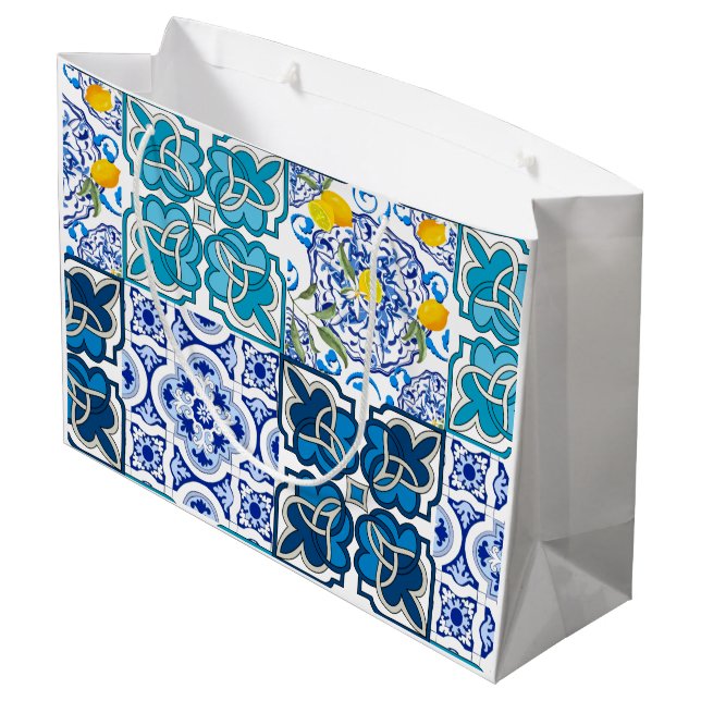 Italian style  ,vibrant           large gift bag (Back Angled)