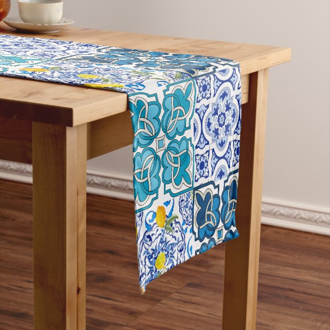 Italian style  ,vibrant           short table runner (In Situ)