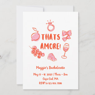 Italian Summer Bachelorette Invitation 