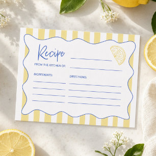 Italian Summer Lemon Bridal Shower Recipe Cards