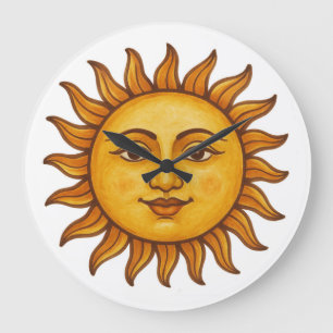 Italian Sunface Large Clock