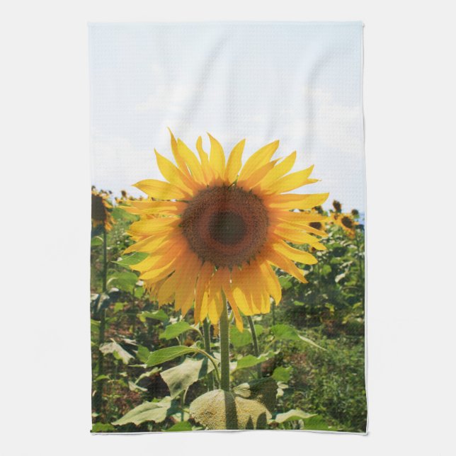 Italian Sunflower Tea Towel (Vertical)