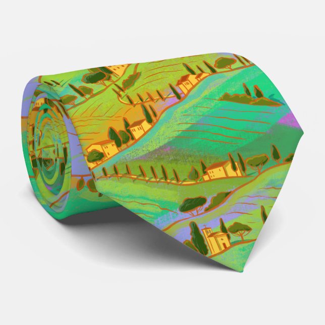 Italian sunset landscape tie (Rolled)