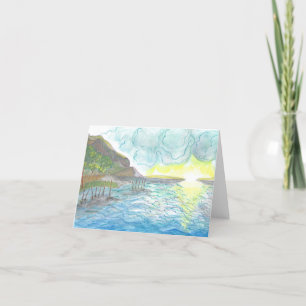 Italian Sunset Watercolor Congratulations Announc Announcement