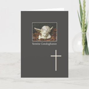 Italian Sympathy Guardian Angel Card