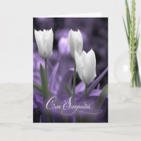 Italian Sympathy Purple with White Tulips