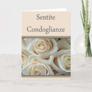 Italian Sympathy roses - sentite condoglianze Card