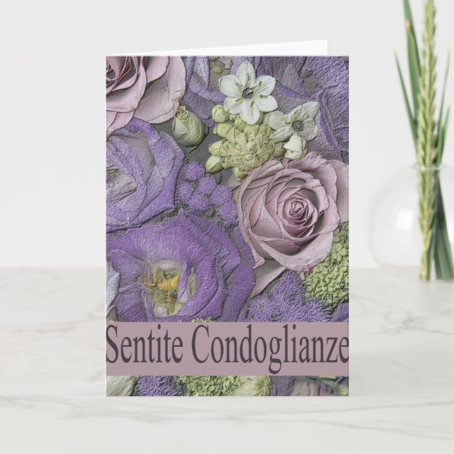 Italian Sympathy roses - sentite condoglianze Card (Front)