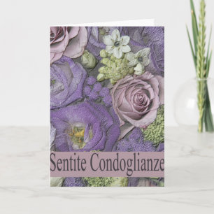 Italian Sympathy roses - sentite condoglianze Card