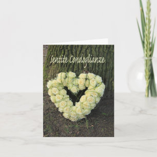 Italian Sympathy roses - sentite condoglianze Card