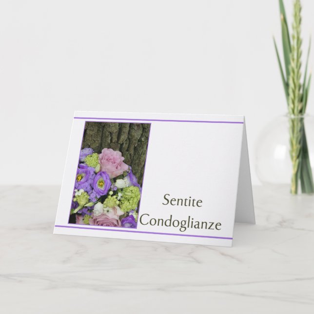 Italian Sympathy roses - sentite condoglianze Card (Front)
