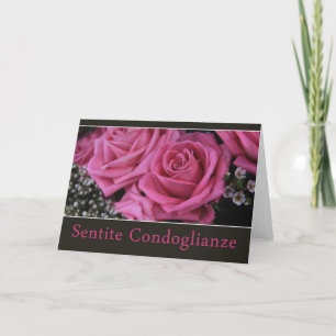 Italian Sympathy roses - sentite condoglianze Card